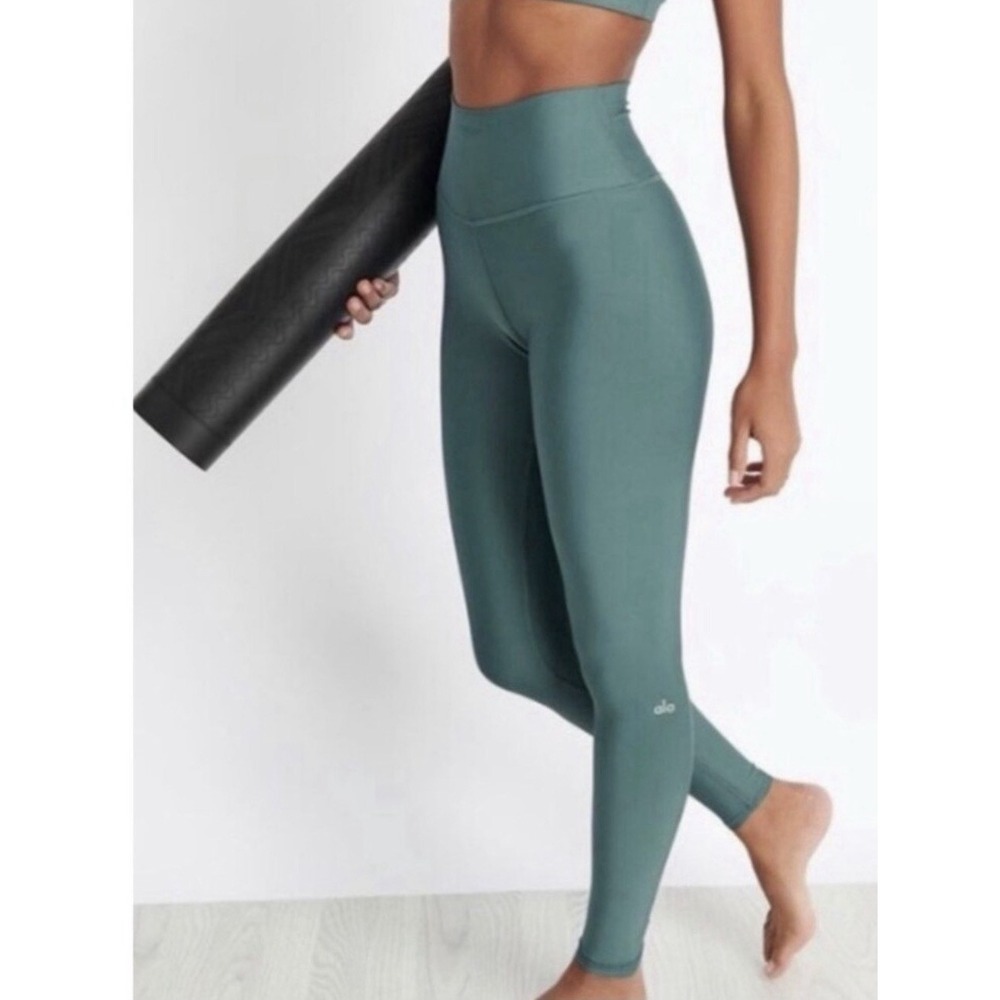 ALO Yoga Airbrush High-Rise Leggings Teal Agate Workout Sport Athlete Colorful S